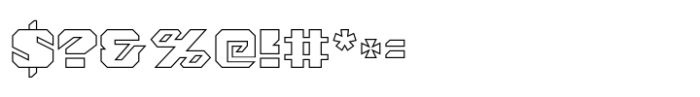 Xyros Outline Font OTHER CHARS