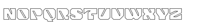 Xyros Outline Font LOWERCASE
