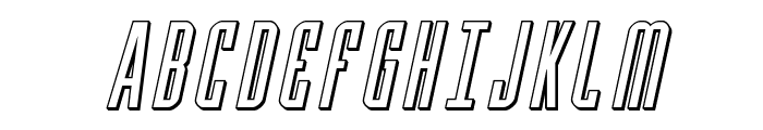 Y-Files 3D Italic Font UPPERCASE