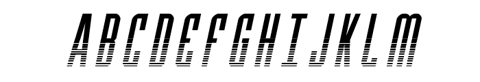 Y-Files Halftone Italic Font UPPERCASE
