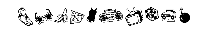 Y2k doodle Font OTHER CHARS