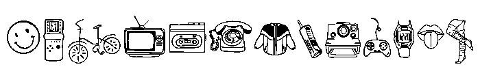 Y2k doodle Font LOWERCASE