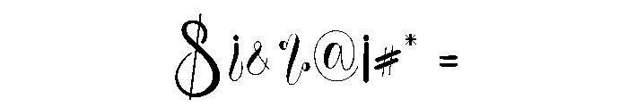 Yasmine Sublimation Font OTHER CHARS