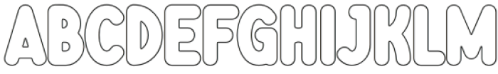 Yakosi Outline Regular otf (400) Font UPPERCASE