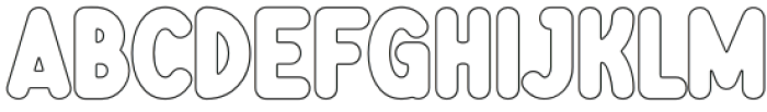 Yakosi Outline Regular otf (400) Font LOWERCASE