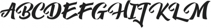 Yambag Regular otf (400) Font UPPERCASE