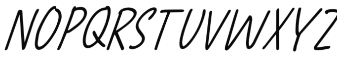 Yasuragi Italic Font UPPERCASE