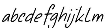 Yasuragi Italic Font LOWERCASE