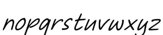 Yasuragi Italic Font LOWERCASE