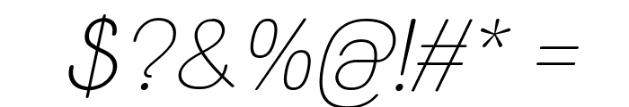 Yaahowu Light Italic Italic Font OTHER CHARS