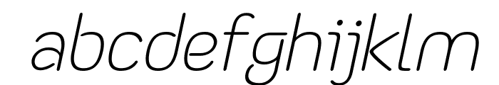 Yaahowu Light Italic Italic Font LOWERCASE