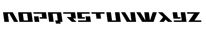 Yamato Class Slight-Leftalic Font LOWERCASE