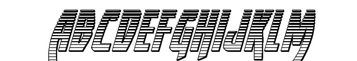 Yankee Clipper Chrome Italic Font LOWERCASE