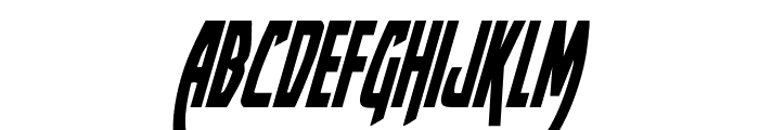 Yankee Clipper Condensed Italic Font LOWERCASE