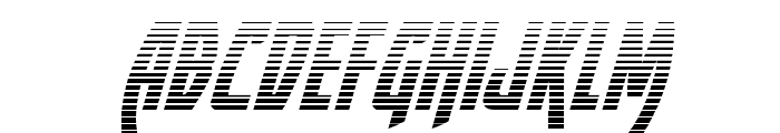 Yankee Clipper Gradient Italic Font LOWERCASE