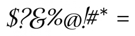 Yana Italic Font OTHER CHARS