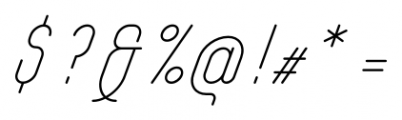 Yasemin Light Italic Font OTHER CHARS