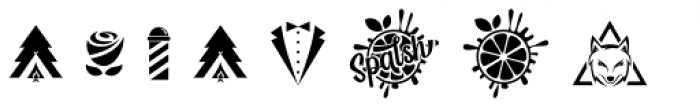 Yackien Logo doodles Font LOWERCASE