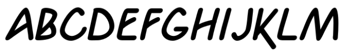 Yahosch Bold Italic Font UPPERCASE