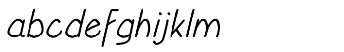 Yahosch Italic Font LOWERCASE
