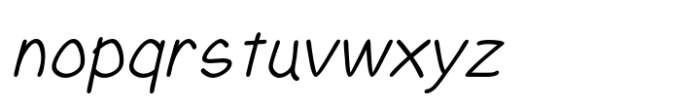 Yahosch Italic Font LOWERCASE