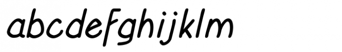 Yahosch Medium Italic Font LOWERCASE