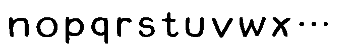 Yamamotoan StdN Regular Font LOWERCASE