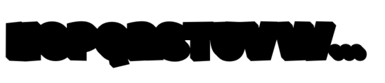Yameno Extrude Font UPPERCASE