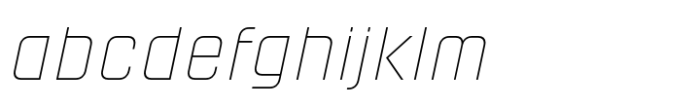 Yanyont Thin Italic Font LOWERCASE