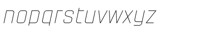 Yanyont Thin Italic Font LOWERCASE