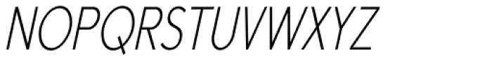 Yassitf Condensed Thin Italic Font UPPERCASE