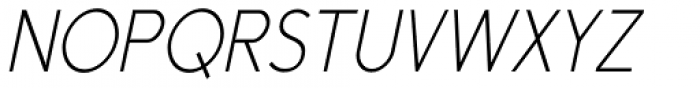 Yassitf Narrow Thin Italic Font UPPERCASE