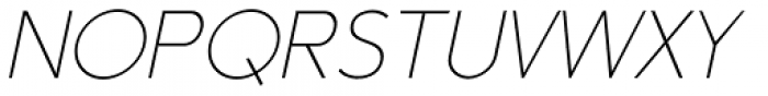 Yassitf Ultra Thin Italic Font UPPERCASE