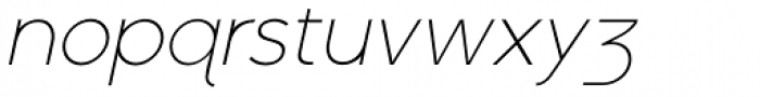 Yassitf Ultra Thin Italic Font LOWERCASE
