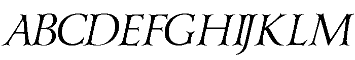 Yana Regular Italic Font UPPERCASE
