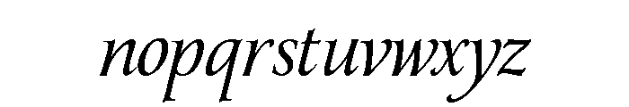 Yana Regular Italic Font LOWERCASE