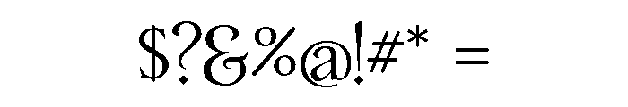 Yana Regular Font OTHER CHARS