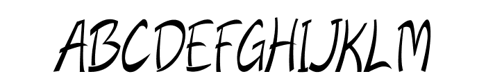 Yangtze-CondensedItalic Font UPPERCASE