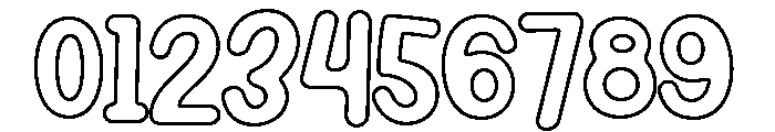 Yellow Banana Outline Regular Font OTHER CHARS
