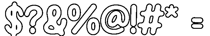 Yellow Banana Outline Regular Font OTHER CHARS