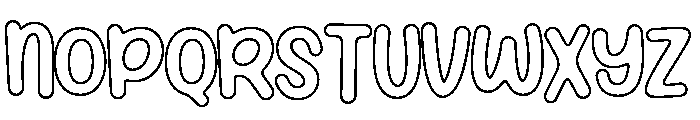 Yellow Banana Outline Regular Font UPPERCASE