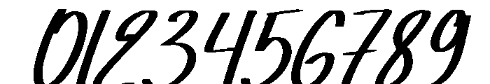 Yellow Green Italic Font OTHER CHARS