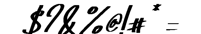 Yellow Green Italic Font OTHER CHARS