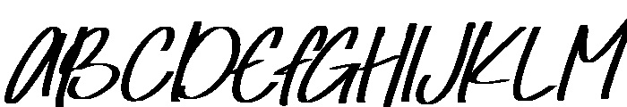 Yellow Green Italic Font UPPERCASE