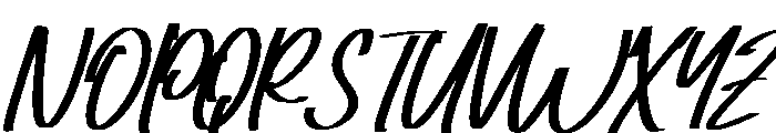 Yellow Green Italic Font UPPERCASE