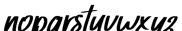 Yellow Green Italic Font LOWERCASE