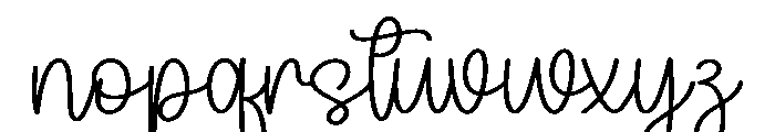 Yesterday Bunny Font LOWERCASE