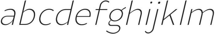 YE Paradigma ItalicExtraLight otf (200) Font LOWERCASE