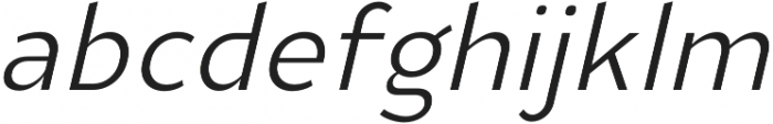 YE Paradigma ItalicLight otf (300) Font LOWERCASE