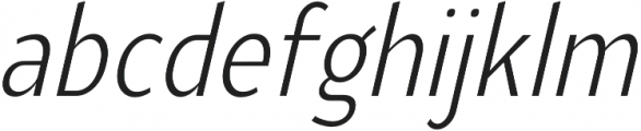 YE Paradigma ItalicLightCondensed otf (300) Font LOWERCASE